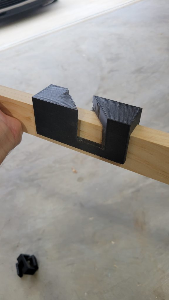 Printed jig keeps the holes aligned.