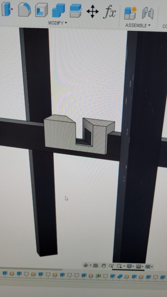 Model view used to verify the fit.