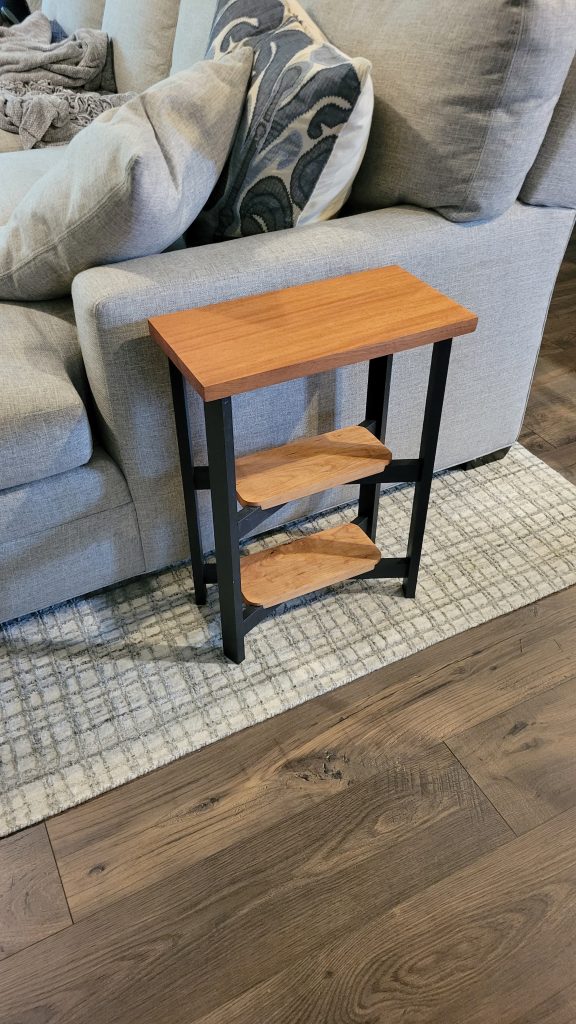 Finished table viewed from above.