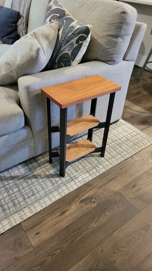 Installed reveal beside the chair.