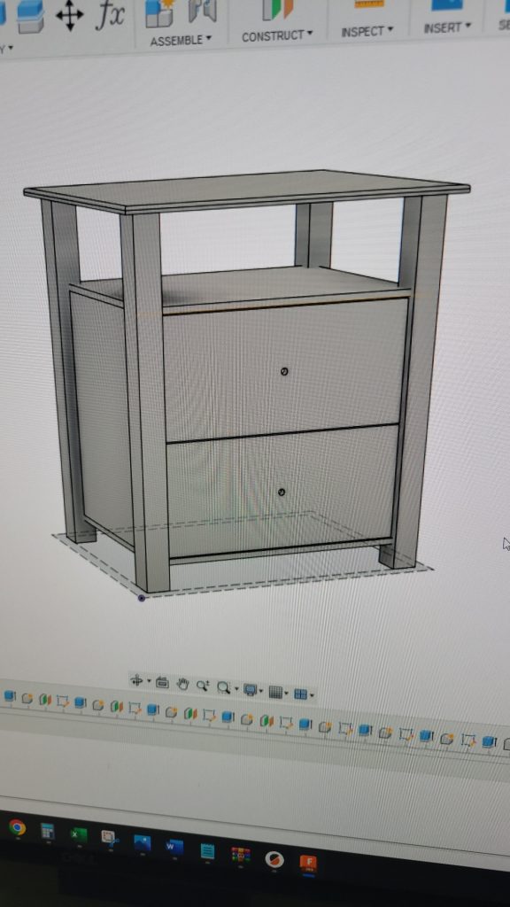 Fusion 360 model used to plan the build.
