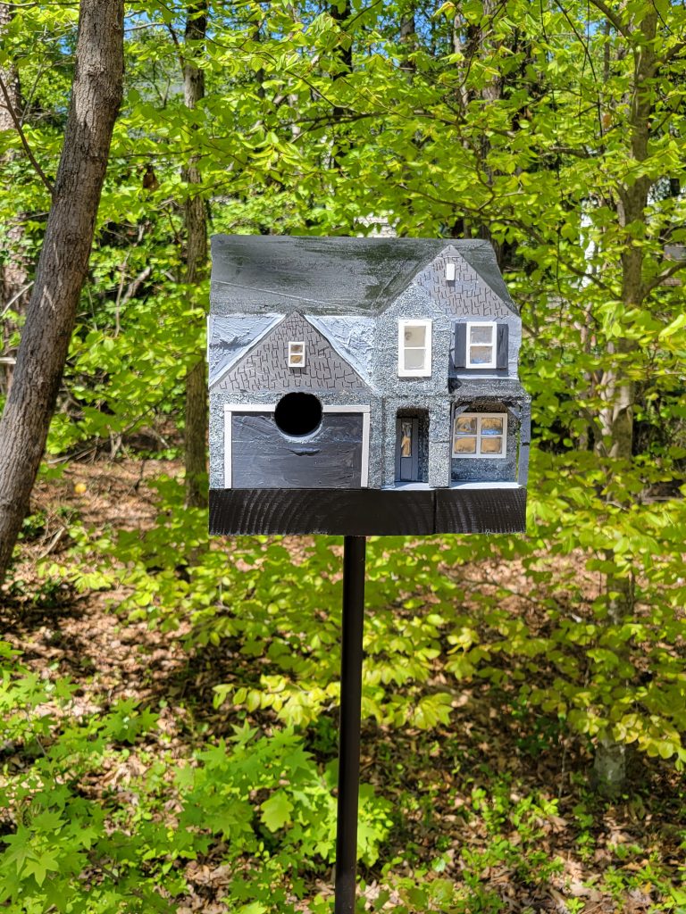 Shutters and small detail work on the birdhouse